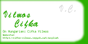 vilmos cifka business card